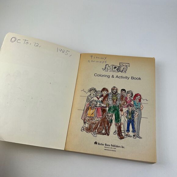 MR. T Giant Coloring Activity Book VTG 80s Canada Harbor House Pity Fool 1984 - Picture 5 of 7